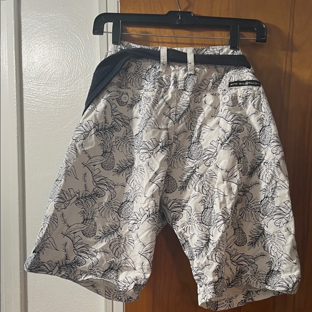 Beverly Hills Polo Club Monochrome Leaf Pattern Shorts - Picture 6 of 6